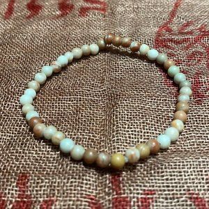 4MM Indonesian Picture Jasper Stretchy Cord Bracelet